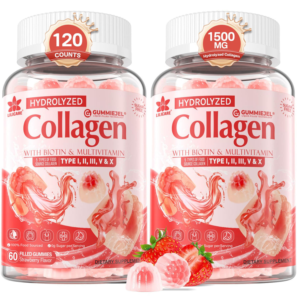 LILICARE sugar-free collagen gummies bottle for daily use