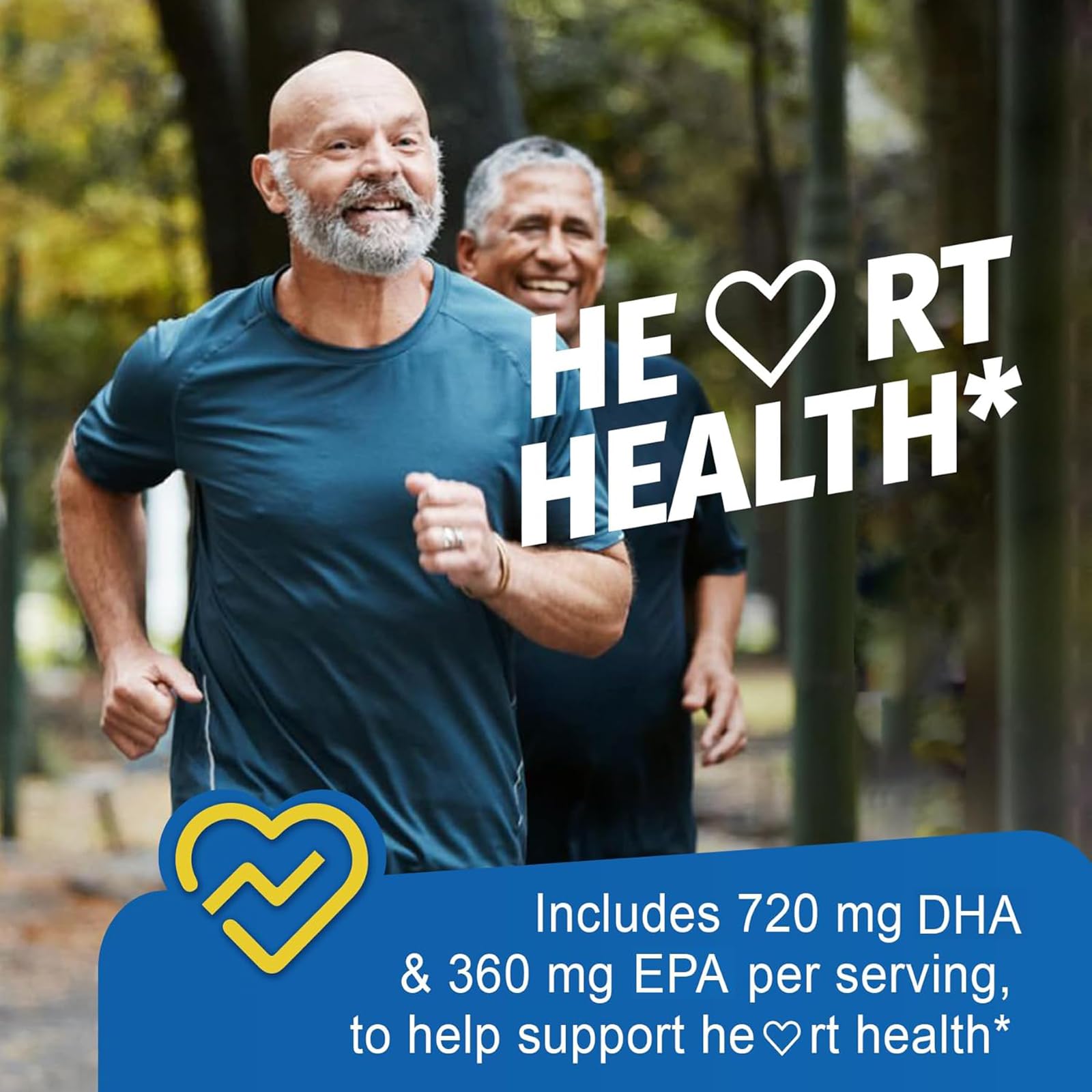 LILICARE vegan omega-3 bottle highlights brain-nourish blend ingredients for cognitive support.