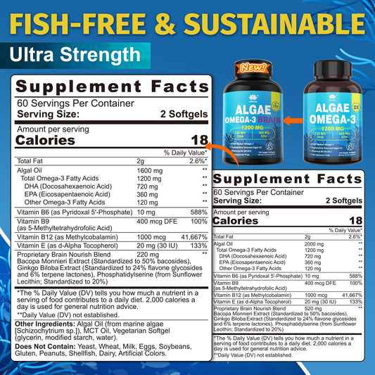 LILICARE vegan omega-3 softgels daily-dose container shows convenient everyday supplementation.