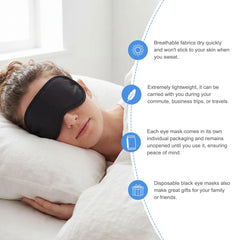 Lilingsty individually packaged sleep masks stay clean and dust-free for on-the-go use.