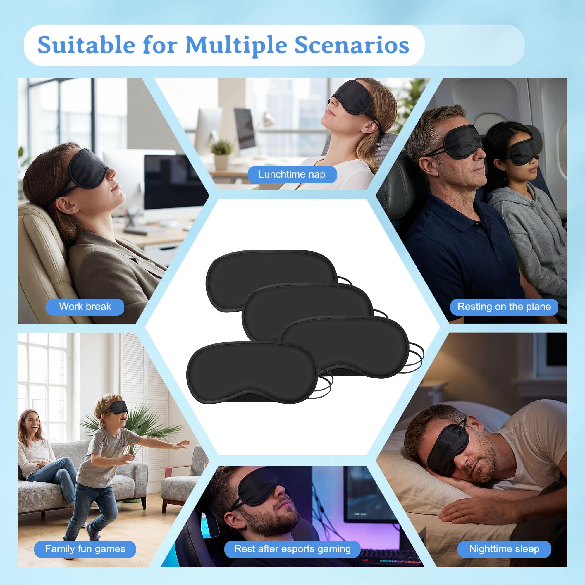 Lilingsty travel sleep masks are ideal for planes, hotels, and quick naps.