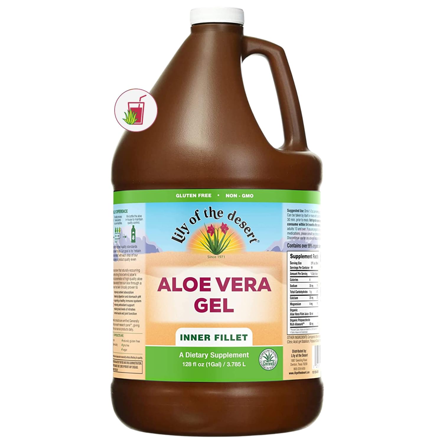 Lily of the Desert Aloe Gel bottle with outer label for wellness