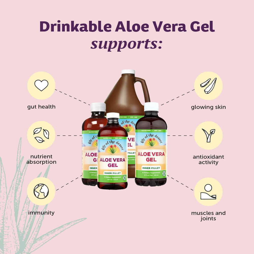 Lily Of The Desert Aloe Vera Gel label shows ingredients and Aloesorb