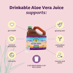 Lily of the Desert Bio-Active Aloe Juice showing natural vitamins and enzymes.