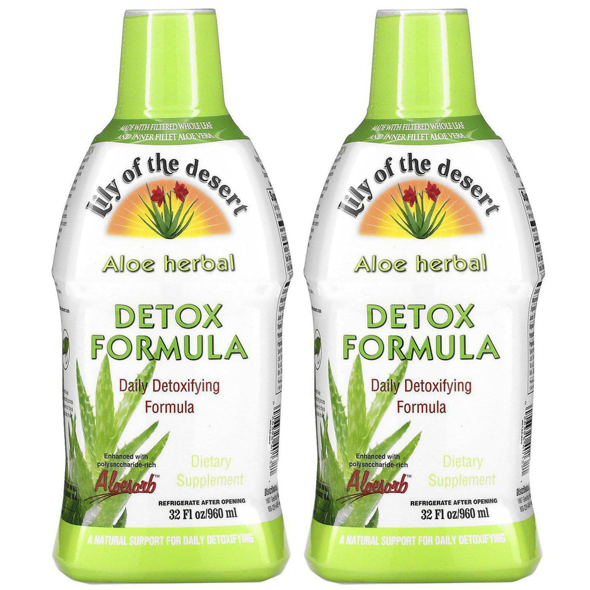 Lily Of The Desert Detox bottle front for daily aloe-based detox support