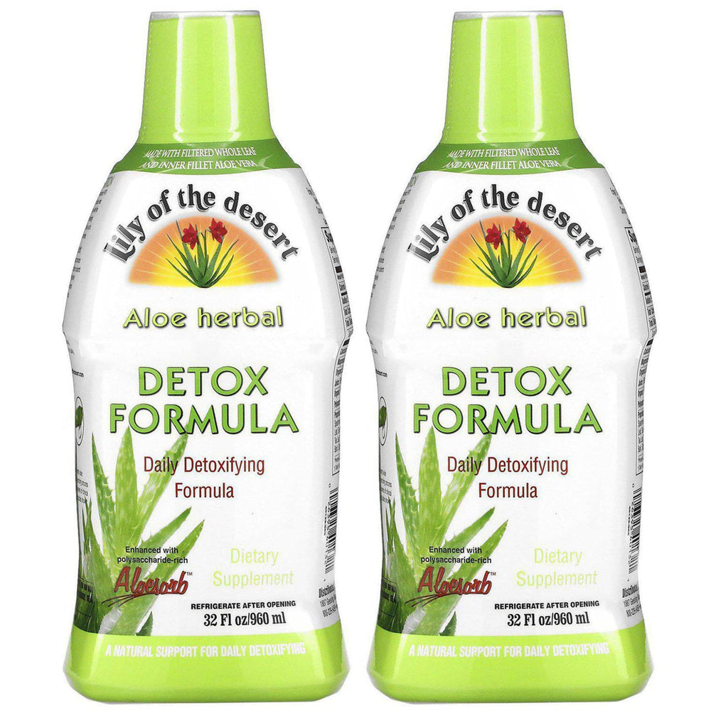 Lily Of The Desert Detox bottle front for daily aloe-based detox support