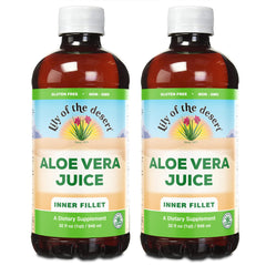 Lily Of The Desert organic aloe juice inner-fillet bottle supports gut health