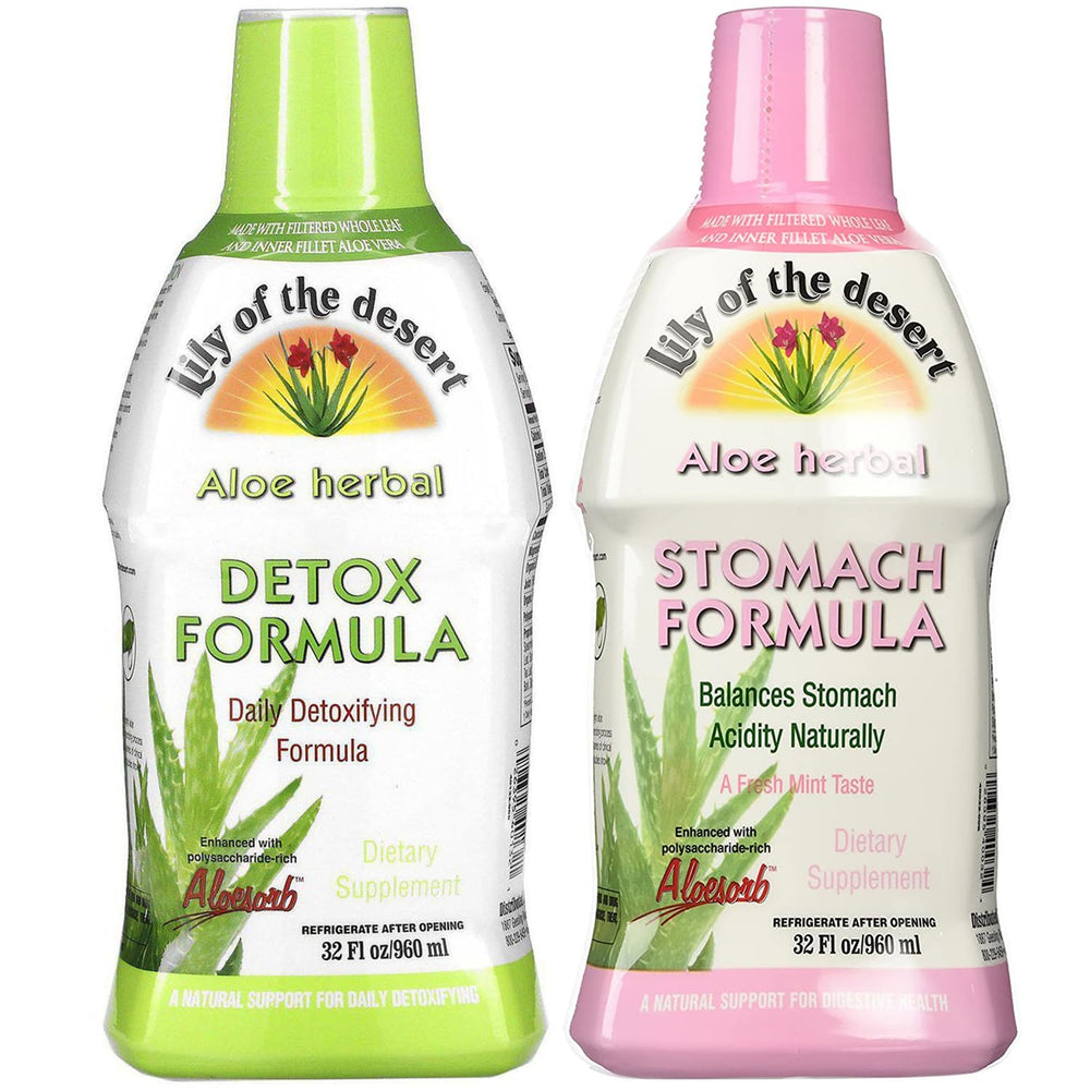 Lily Of The Desert Stomach Formula bottle with mint aroma for digestion support