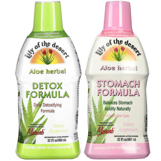 Lily Of The Desert Stomach Formula bottle with mint aroma for digestion support