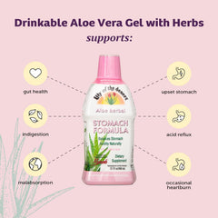 Ingredients include slippery elm, chamomile, peppermint, and ginger in Lily Of The Desert formula.