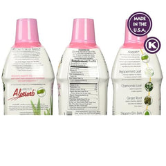 Pouring Lily Of The Desert Stomach Formula shows a smooth aloe blend.