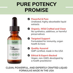 LIMELIGHT HERBALS Tick Formula drops added to water for convenient dosing.