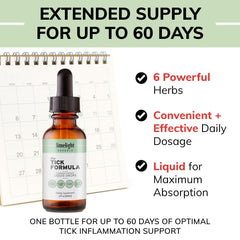 LIMELIGHT HERBALS Tick Formula dropper and water use, easy dosing.