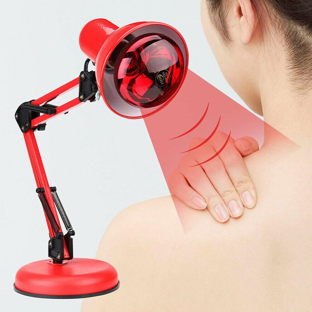 LinaLife 100W IR heat lamp with adjustable head for at-home muscle relief and targeted warmth.