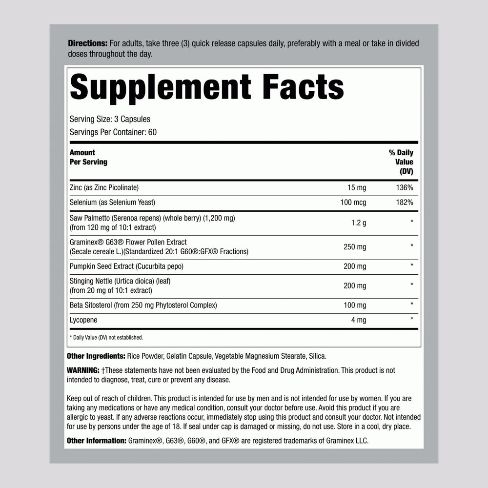 Close-up of Lindberg Prostate Supplement capsules for daily support.