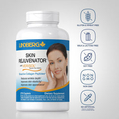 Lindberg Skin Rejuvenator label closeup highlighting Verisol collagen peptides for skin support.