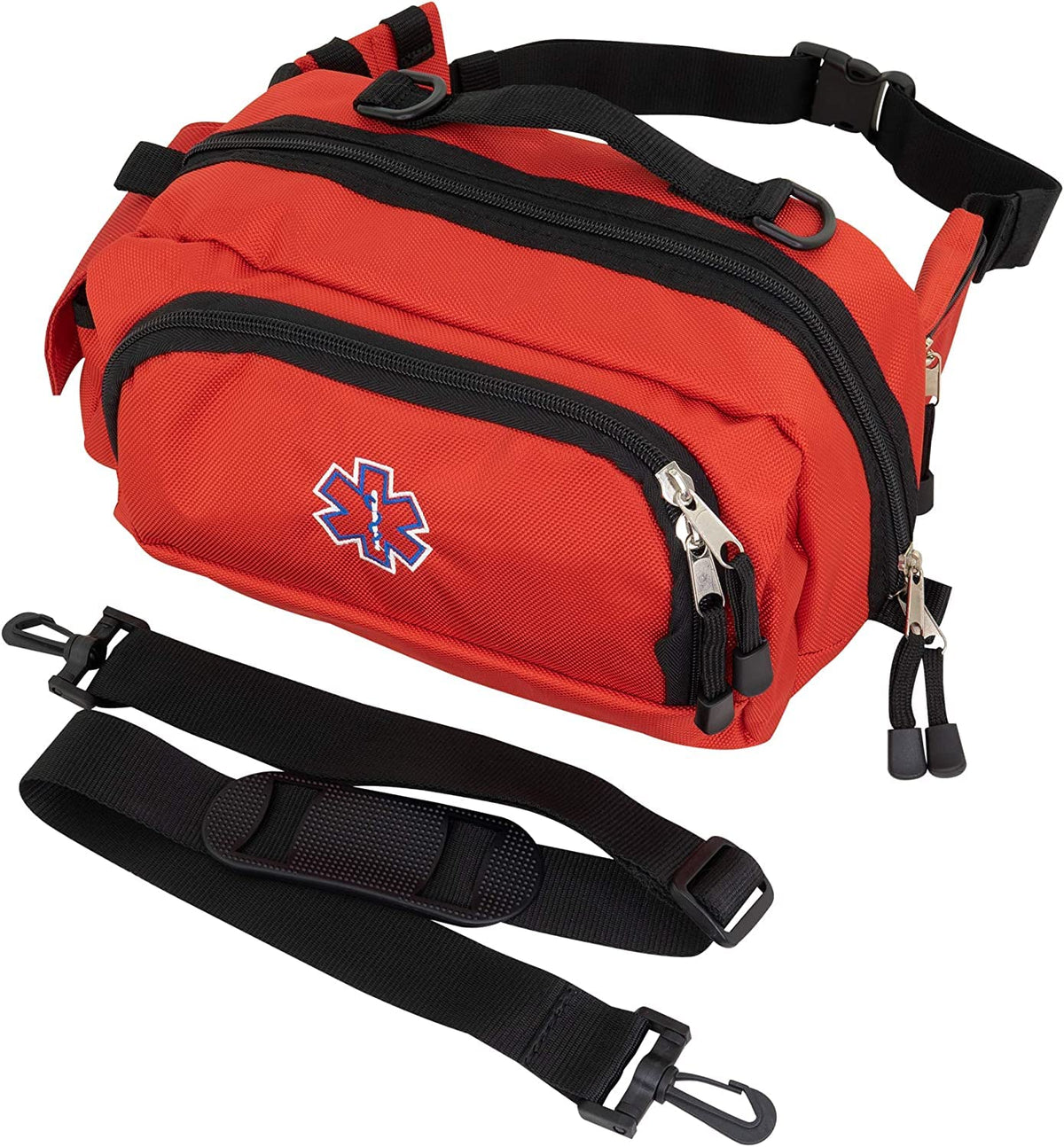 LINE2design Deluxe Medical Fanny Pack Large front view showing spacious compartments for quick access
