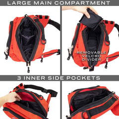 LINE2design Deluxe Medical Fanny Pack Large gusseted front pouch stores essentials securely