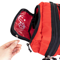 LINE2design Deluxe Medical Fanny Pack Large red color enhances visibility in crowds