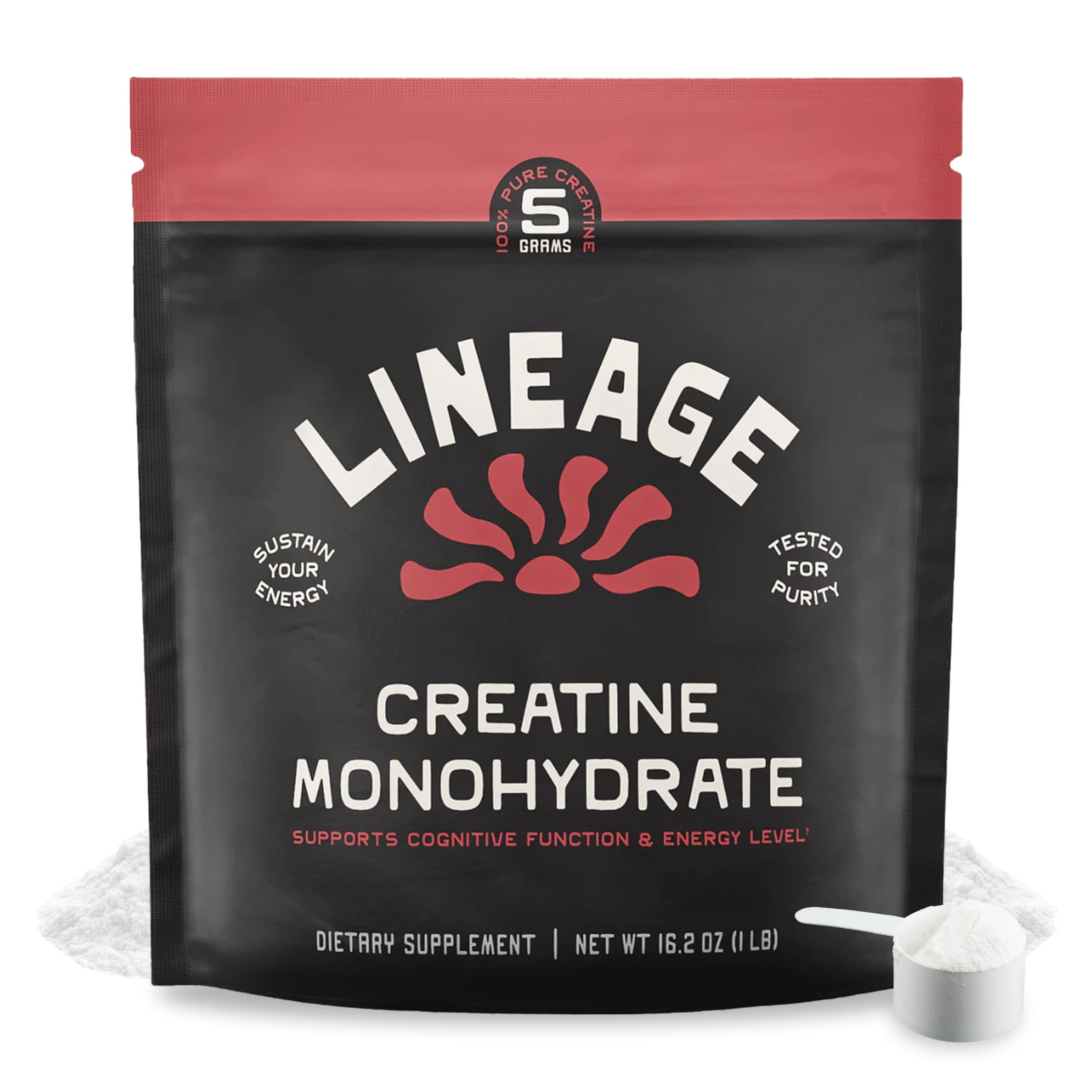 Lineage Provisions micronized-creatine-sea-salt-tub improves solubility for easy mixing.
