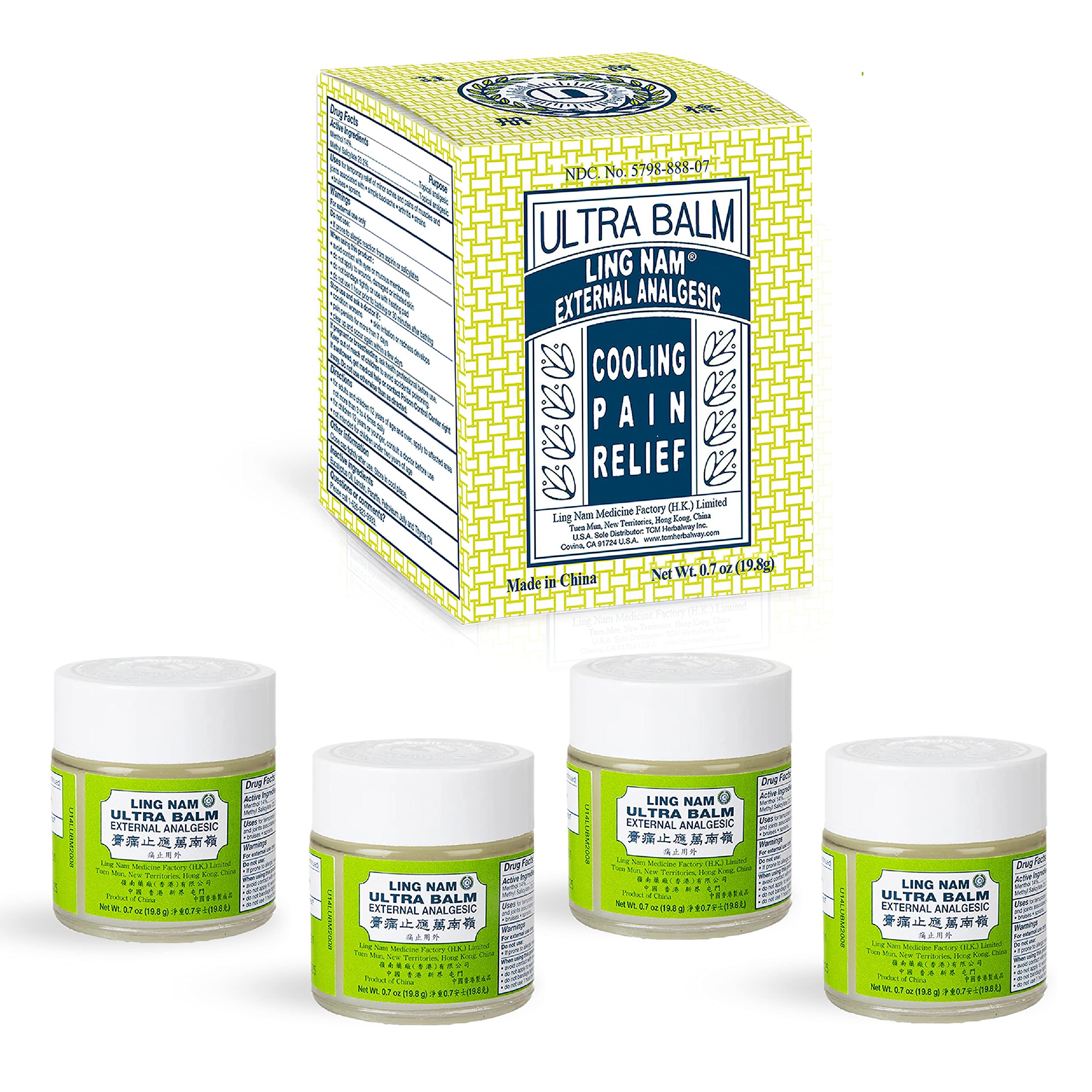 Ling Nam Ultra Balm pack of four tubes for home use