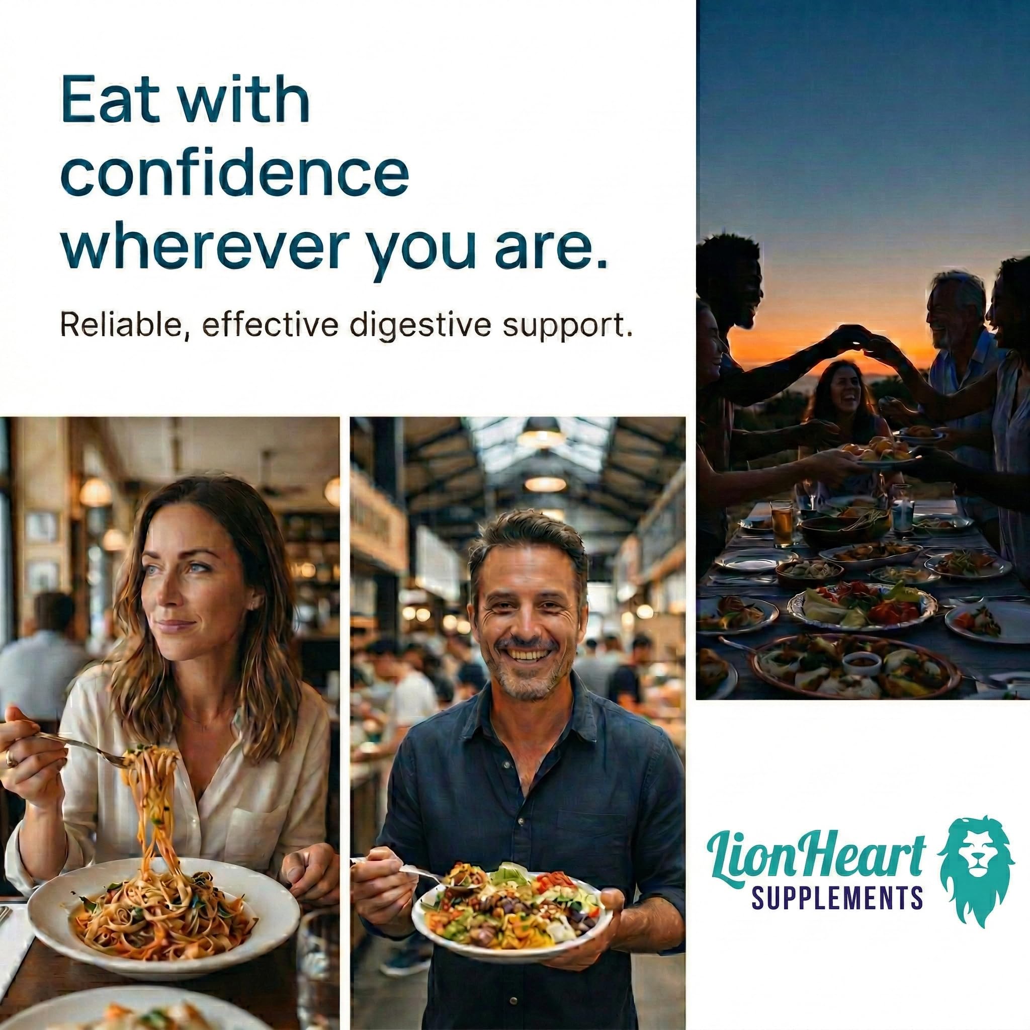 LionHeart HCL 100 mg digestive tablets displayed for balanced stomach acidity