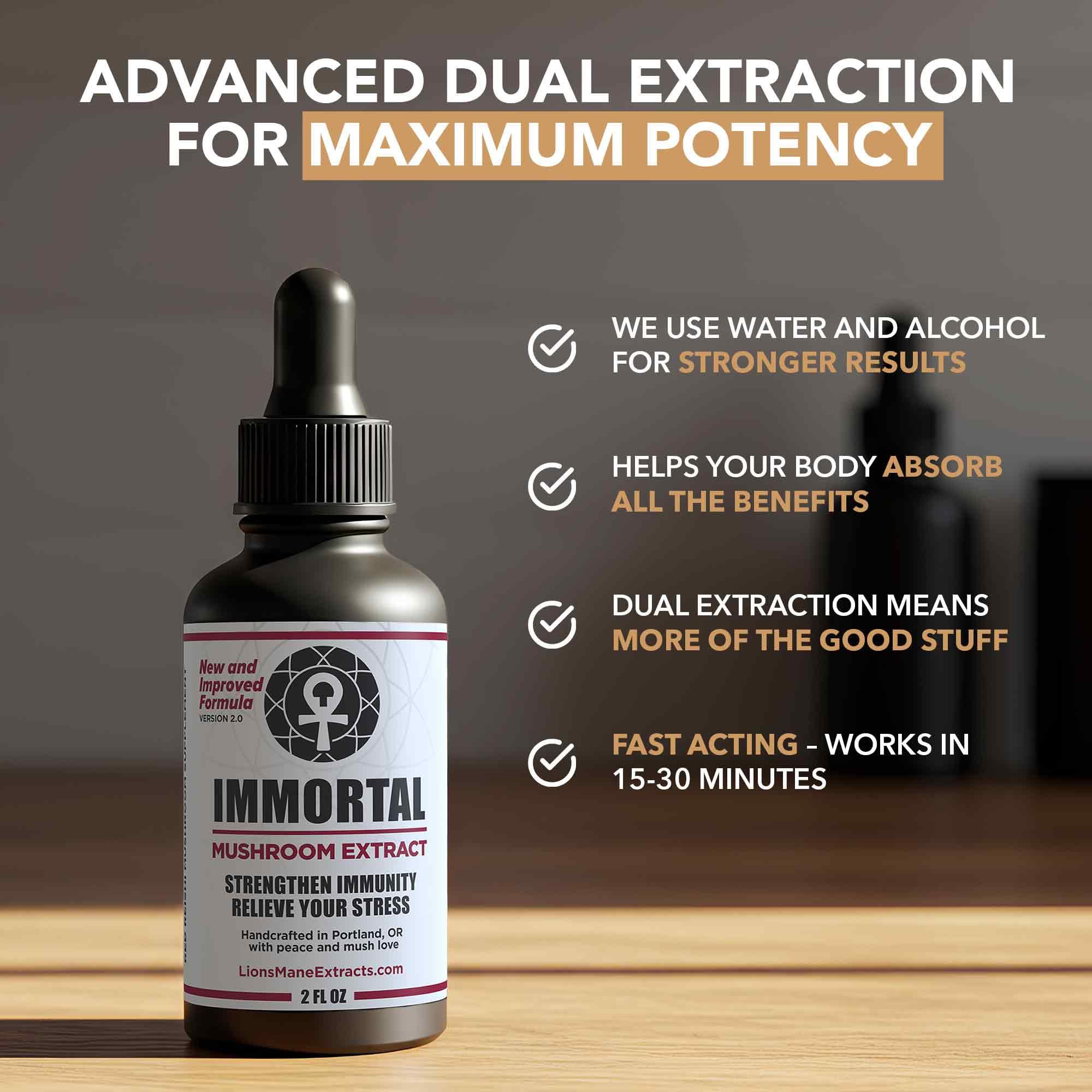 LionsManeExtracts Vegan non-GMO Reishi tincture dropper daily resilience