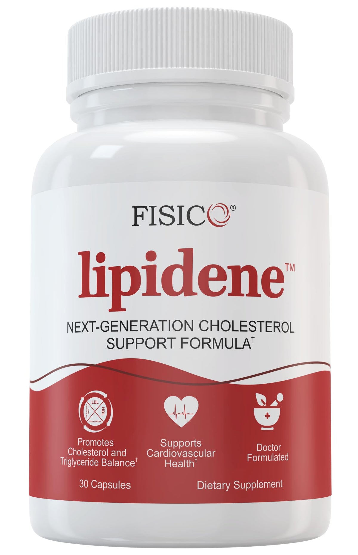 Lipidene bottle front label signaling heart health support