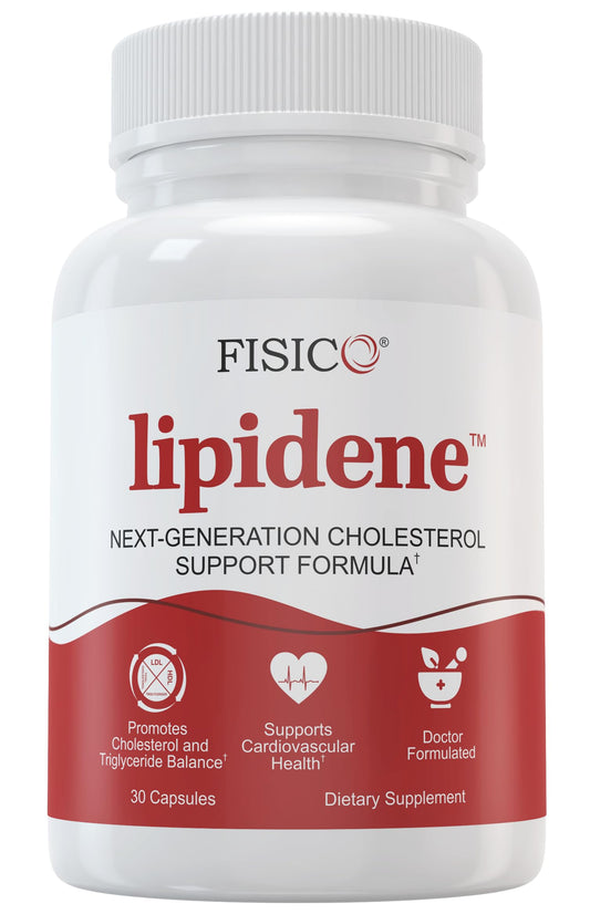 Lipidene bottle front label signaling heart health support