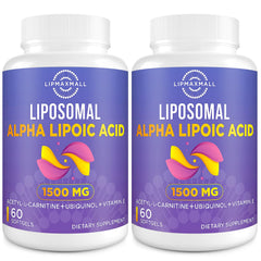 Lipmaxmall liposomal ALA bottle showing high-potency antioxidant formula.