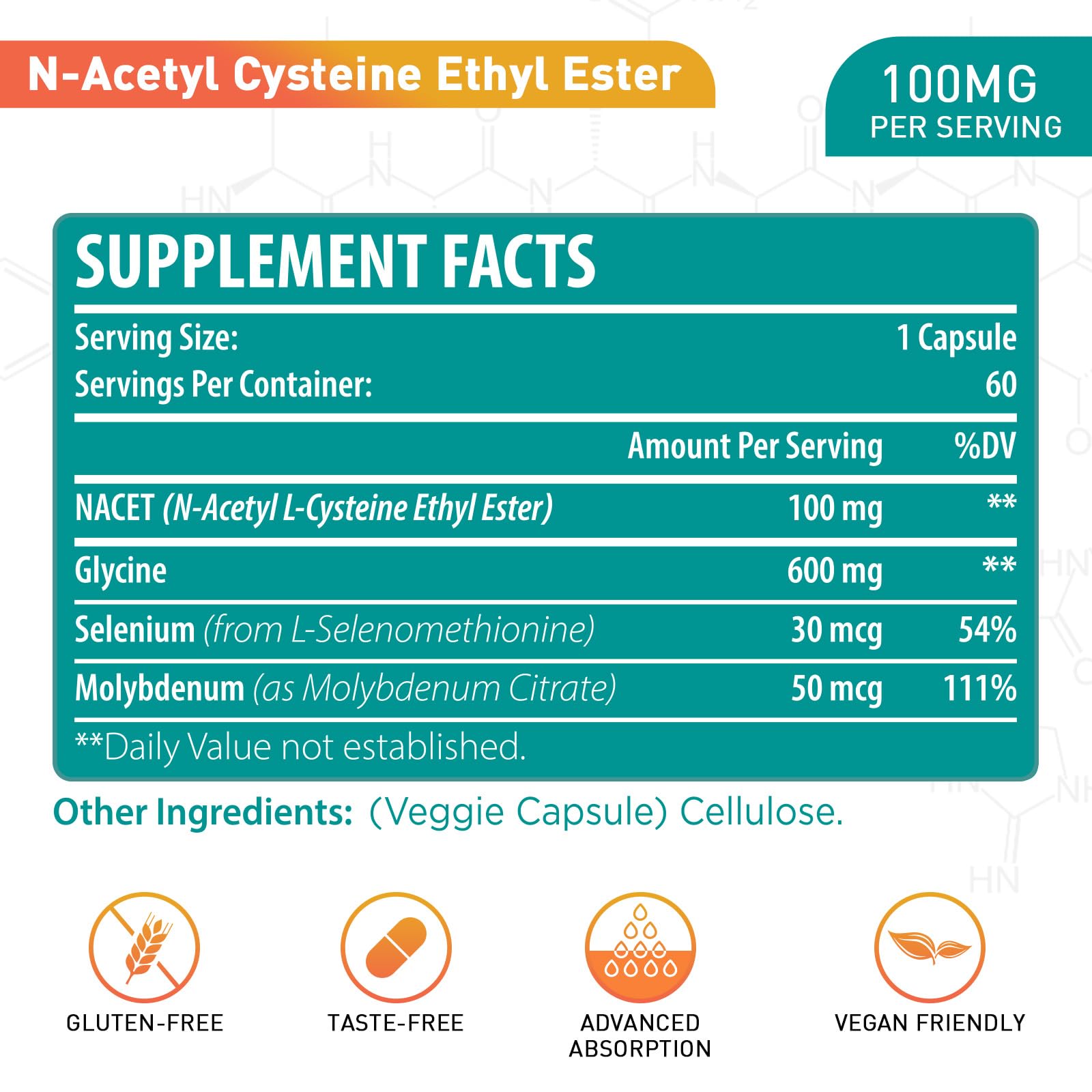 Close-up of Lipmaxmall NACET-ethyl-ester capsules for easy daily intake.