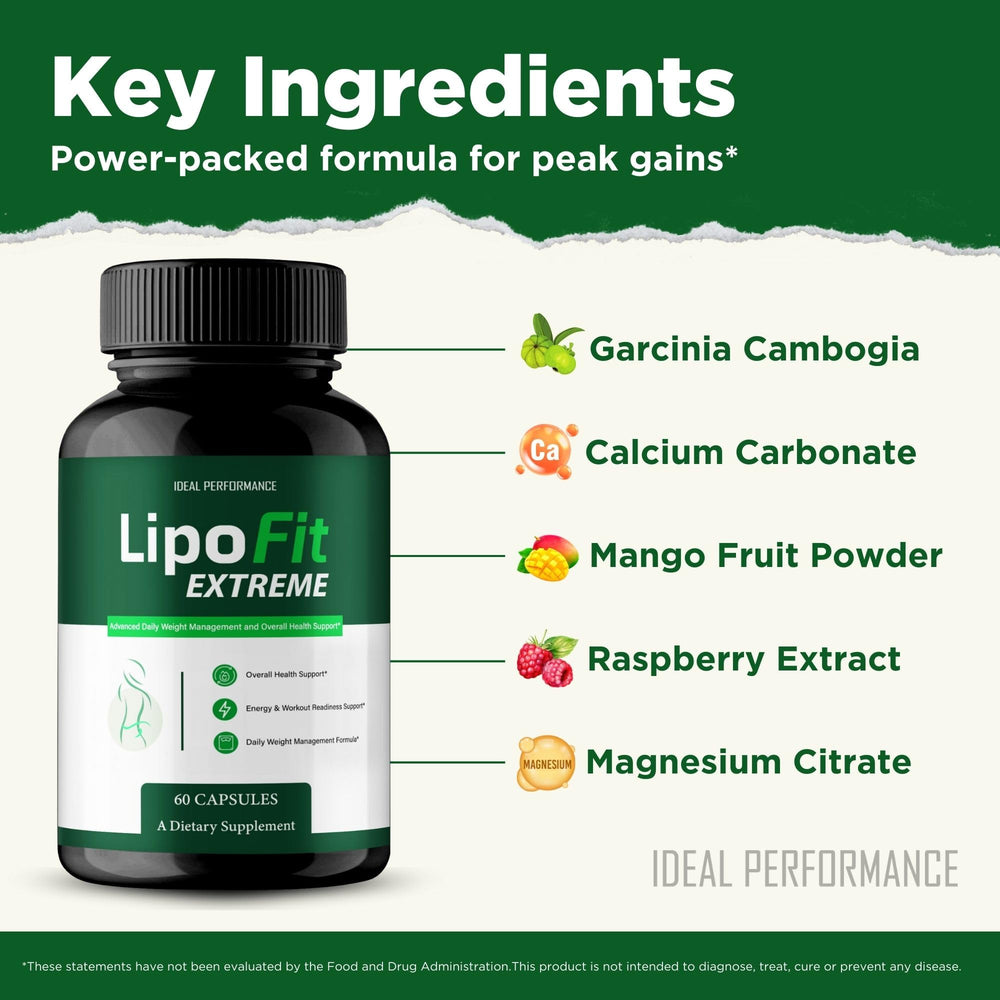 Lipofit bottle beside a glass of water for easy dosing.