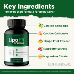 Lipofit bottle beside a glass of water for easy dosing.