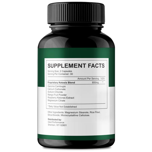Lipofit capsulas label close-up highlighting natural keto ingredients.