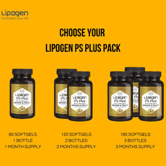 Lipogen PS Plus in daily routine setup emphasizing cognitive support.