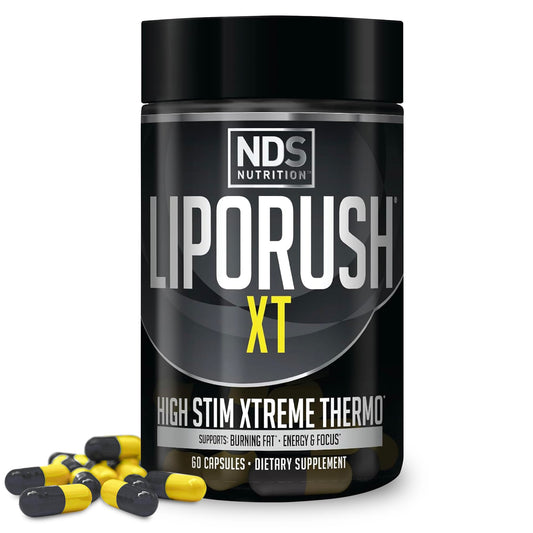 LIPORUSH NDS Nutrition XT bottle front view for energy and focus support.