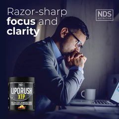 Liporush XTP Strawberry Lemonade in glass, refreshing and energizing