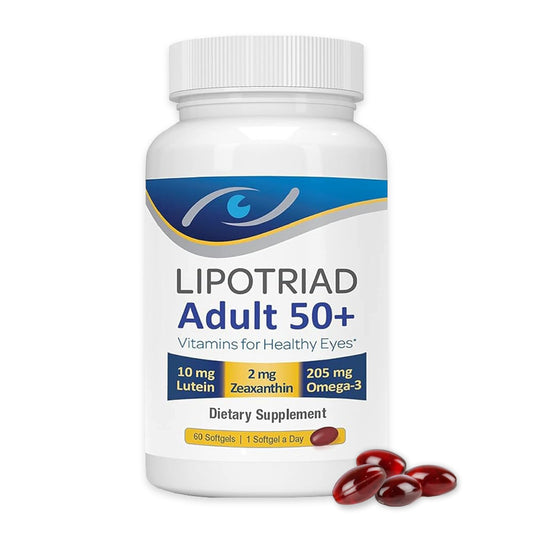 Lipotriad eye vitamin bottle for daily eye support