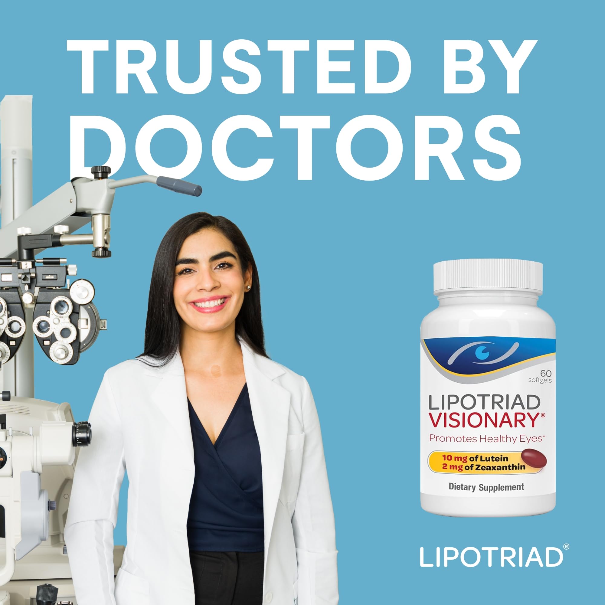 Lipotriad Visionary Eye with AREDS2 ingredients supports eye nutrients for long-term wellness.