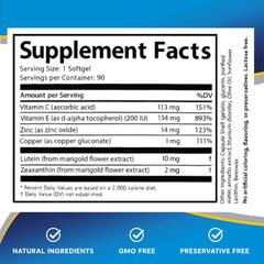 Daily dosage representation showing one softgel per day for seniors.