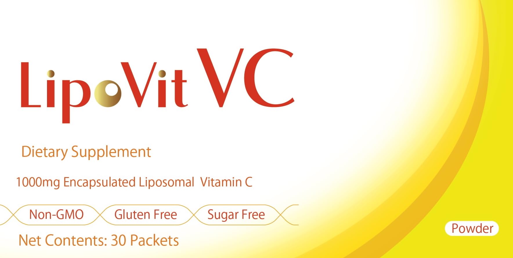 LipoVit VC liposomal sachet packaging for easy daily vitamin C intake