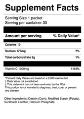 Sachet dissolving in water with LipoVit VC liposomal formula