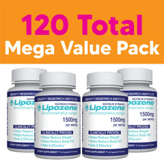 Lipozene bottles grouped together, signaling four-bottle value for ongoing daily routine.
