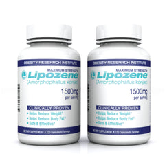 Lipozene mega bottle bundle with 120 capsules, ideal for daily use.