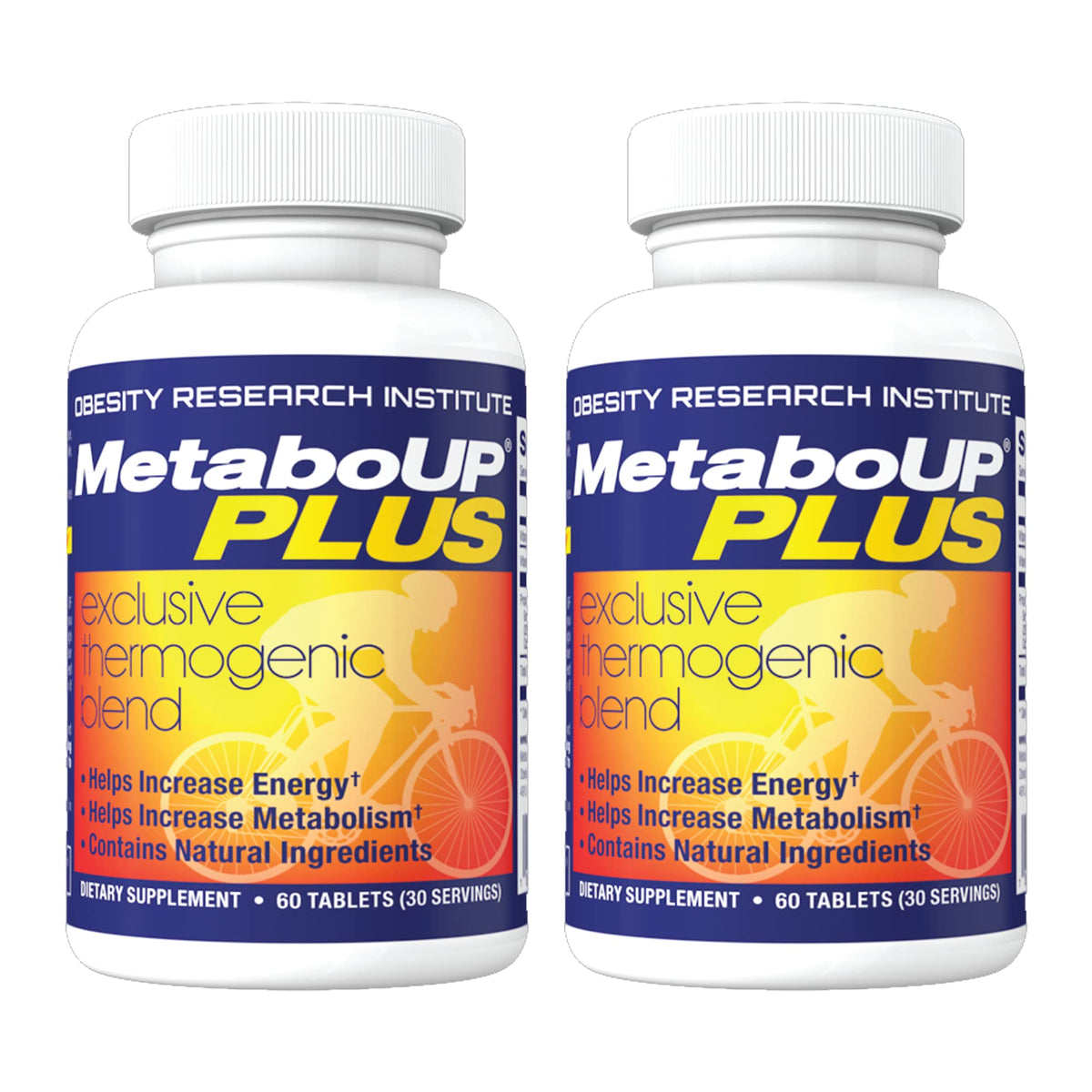 Lipozene MetaboUP Plus bottle front showing trusted thermogenic support for daily energy.
