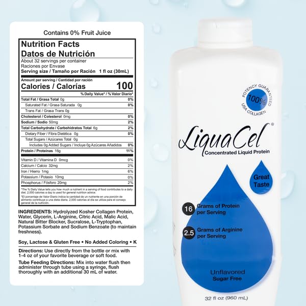 LiquaCel being poured into a glass for quick protein boost
