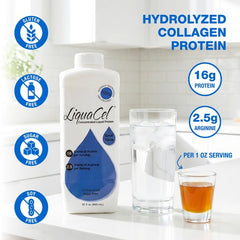LiquaCel unflavored liquid protein blends seamlessly into beverages