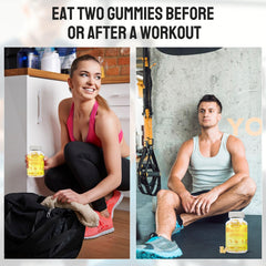 Liqherb HMB and Leucine gummies cap open for quick daily use before training.
