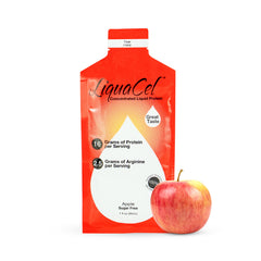 LiquaCel Apple flavor liquid protein packet for easy on-the-go nutrition.