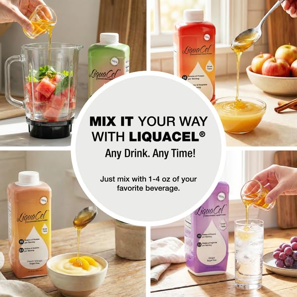 LiquaCel bottle on kitchen counter ready for mix-in or direct consumption